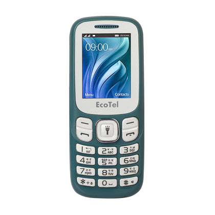 Ecotel E11 Mobile Phone with Dual SIM Card, Camera, Big Torch, Auto Call Recording (Green, 1.8 inch Big screen, 1050 mAh Battery)