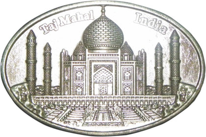 Taj Mahal Fridge Magnet, Travel Souvenir (Metal, 1.5