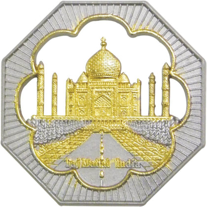 Taj Mahal Fridge Magnet, Travel Souvenir (Metal, 2.5