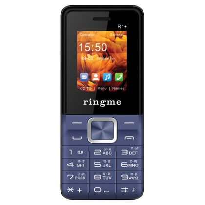Ringme R1 Plus Cube Feature Keypad Mobile Basic Bar Phone with Dual SIM Card, Camera, Torch,  Bluetooth (Blue, 1.8 inch)
