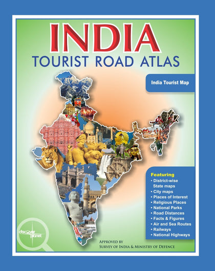 India Tourist Road Atlas (English) - Approved by Survey of India & Ministry of Defence