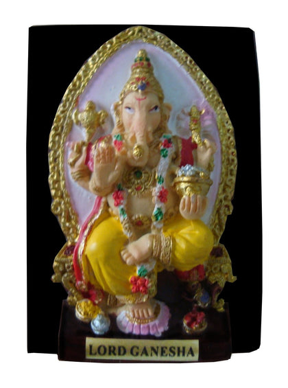 Polyresin God Ganesha Idol for Home Decoration and Gifting,  Fridge Magnet, Travel Souvenir (2