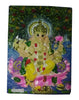 Polyresin Ganesha Siting on Lotus Fridge Magnet, Souvenir (2