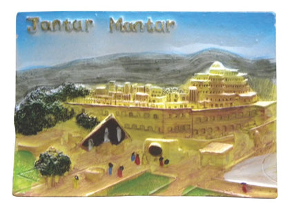 Jantar Mantar (Astronomical Observatory), Jaipur Fridge Magnet for Home Decoration and Gifting, Travel Souvenir (Polyresin, 2